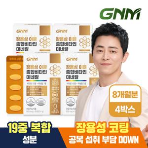 [총 8개월분] GNM 장용성 이뮨 종합비타민 미네랄 4박스