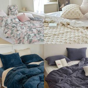 [바자르]겨울 극세사 차렵이불세트(SS/Q) 4종택1 균일가