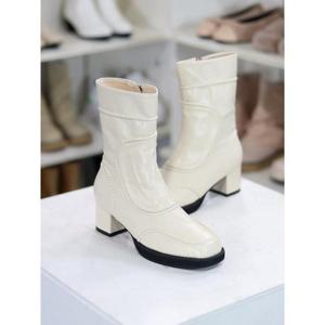 바이로쏘 세이브존03 가보시 스퀘어 토 5.5cm 청키힐 앵클부츠 (BY)23F11091CA3W