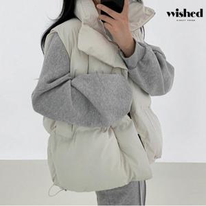 스트링 포인트 페이크 포켓 패딩 베스트 (WIADVT006)