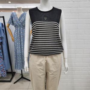 해리앤 DP01 자수 단가라 민소매 니트 HOSP7812