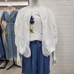 해리앤 DP01 백자수 시스루 소매 홑겹 점퍼 HOSP1713