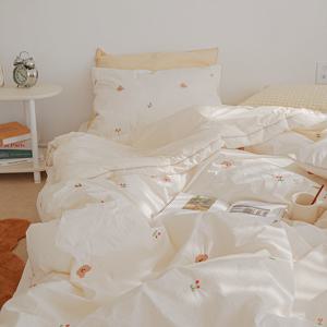 바이오워싱 체리곰 순면 차렵이불 단품 싱글(S)