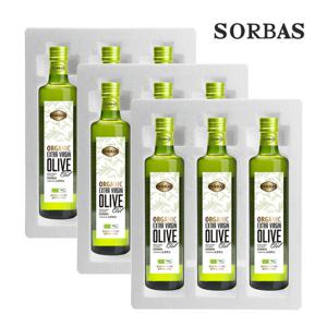 소르바스 (스티로폼포장) 유기농 엑스트라버진 올리브오일 500ml 9병
