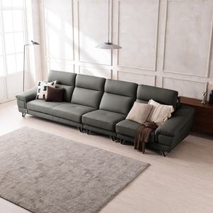 [다우닝] 레아 스테디 6인 전체 천연가죽 소파+스툴