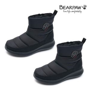 [베어파우(슈즈)]RILEY 공용 겨울 방수 방한 패딩 부츠 올블랙 K2767152PD-WM 4CM
