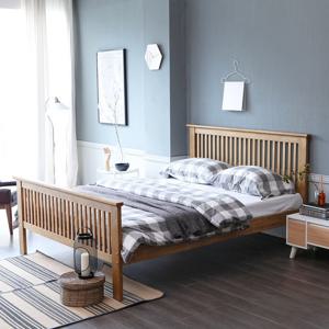 베스트리빙 북유럽풍 신혼가구 테디 킹/K 원목 침대/매트별도