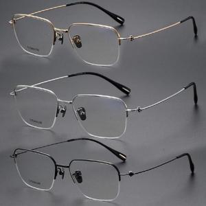 WB-07153 하프 프레임 안경테 4종 일본 초경량 티타늄