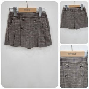 [레베끌레]레노마키즈 여아 3.5부 모직 체크치마바지 R2341P212_