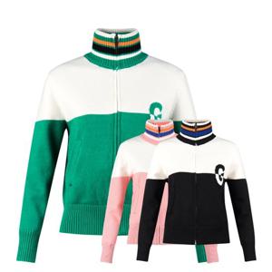 럭스골프 여성 하이넥 배색 방풍 니트 바람막이 LB3W814W