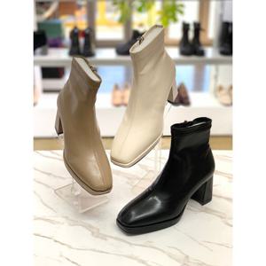 [앙세르]가보시 미씽 청키힐 7cm 스판 삭스부츠 ANW23SN5M01FP