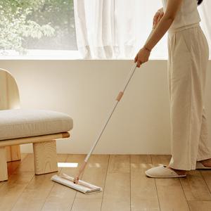 2단 길이조절 밀대 대형 부직포 청소기 + 정전기 청소포 40매 세트