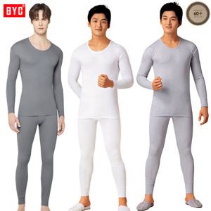 BYC60수프라임단색내복남상하1세트BYT6657