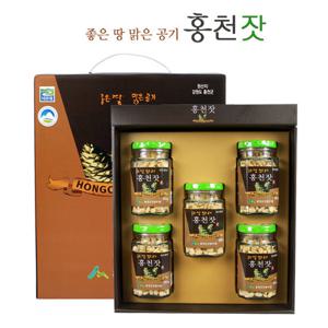 [홍천군산림조합] 좋은땅 맑은공기 홍천잣100g x 5병