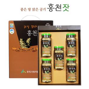 [홍천군산림조합] 좋은땅 맑은공기 홍천잣150g x 5병