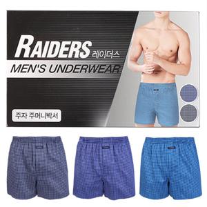 [TRY]남성 레이더스주머니박서X-3유색D3매 60수주자직 트렁크팬