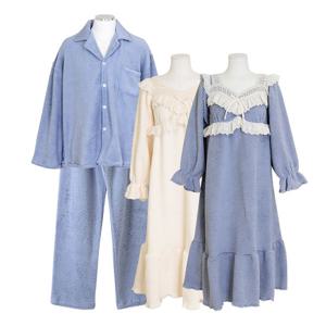 바풀 LL33070-51 커플잠옷 양털 수면 홈드레스 남성 여성 파자마