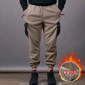 스댕클럽 남성용 융털 안감 플리스 밴딩 카고조거팬츠 SWP0382