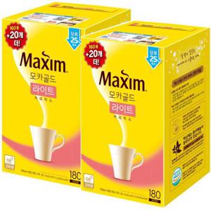 [동서식품] 맥심 모카골드 라이트 커피믹스 180T+180T