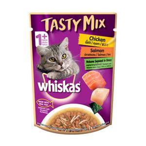 위스카스 테이스티믹스 닭고기 연어와 미역 70gX5개