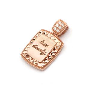 [비앤비골드] 14K 러브 레터링 이중 컷팅 펜던트 JNP39643