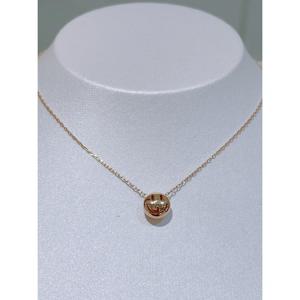 미니골드 14K [THANK YOU] 스마일 통통 목걸이 S NETM4216