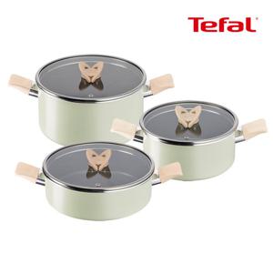 테팔 인덕션 블라썸 민트 냄비 3종(양수20+24+전골24)