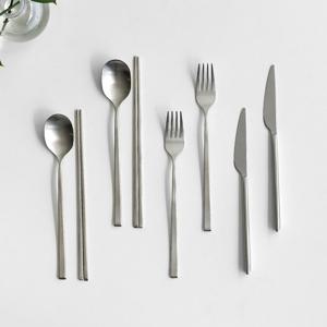 니코트 히어 2인 수저, 커트러리 세트 2종 택1 Silver