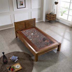 [돌침대]구들장건강 모던SS 서랍형 슈퍼싱글 홍칠보석 온열침대