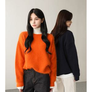 [피핀] 111068 앙고라 울 박스 하찌 니트