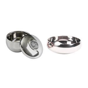 퀸센스 BOO 스텐이중 입식기 3P_밥그릇+뚜껑+국그릇