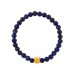 [한국금다이아몬드] 순금 원석 볼 팔찌 24K 여자 금팔찌 라피스 용 1g