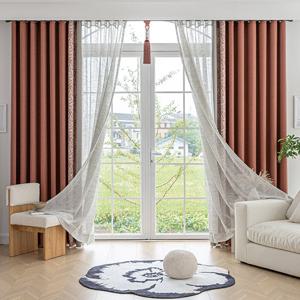 [지나송]보타닉 도비직 암막커튼 특대형(암막커튼2장,봉별도)