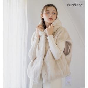 [퍼블랑] 코펜하겐 밍크 하이넥 캡소매 베스트_FB3WVF103