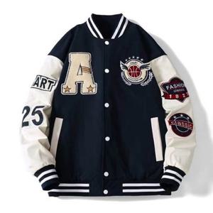 남성 패치 오버핏 야구점퍼 LD-JUA-QSIS185-네이비