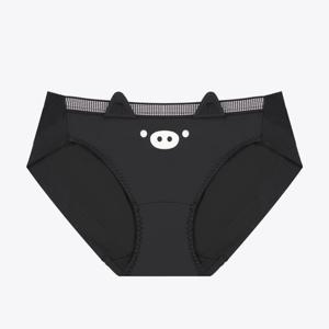 [예스]PINK&LOVE 돼지 귀달이 블랙 헴팬티 YSWPZB03