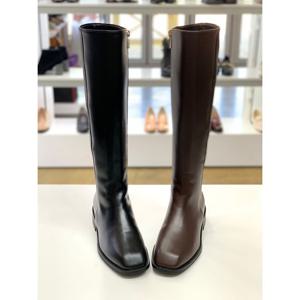 [앙세르]스퀘어토 3cm 심플 빅사이즈 롱부츠 ANW23KDD9553FP