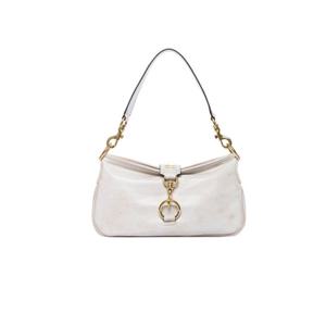 미우미우 스냅 후크 가죽 숄더백 화이트 여성 5BC123 2F6P F0J34
