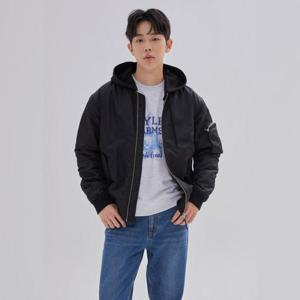 잠뱅이 동백01 남성 후트탈부착항공점퍼 WN3WWU501-BK