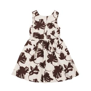 [빈]브라운 플라워 프린트 린넨 원피스 BX26OP01BN