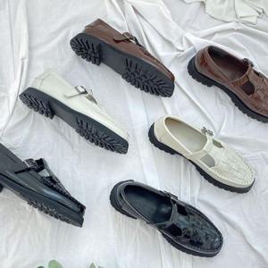 [짝꿍닷컴] RJ-t2309 여성 봄 꼬임 빈티지 통굽 메리제인 로퍼