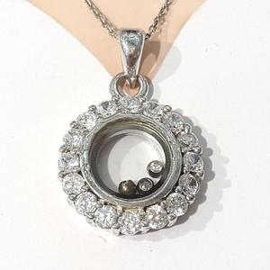 [블루케이] 실버 큐빅다이아컷목걸이241205-23원형