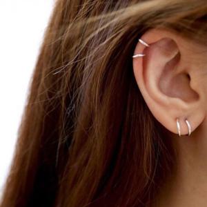 925 순은 전체실버 원터치 미니 귀걸이 데일리이어링