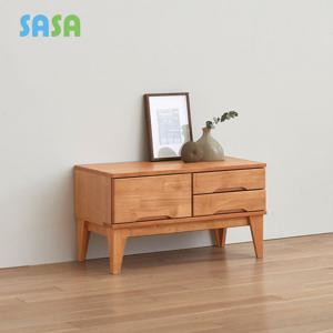 사사가구 시에라 고무나무원목 800 3칸서랍 좌식화장대 테이블