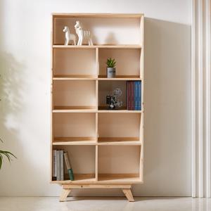 에보니아 우디 800 5단 삼나무 원목 책장 [수도권무료배송]