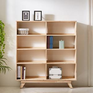 에보니아 우디 1200 4단 삼나무 원목 책장 [수도권무료배송]