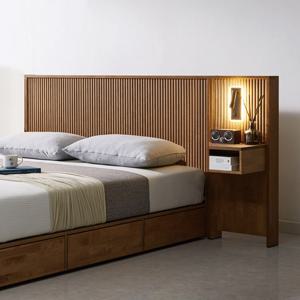 [보루네오] 호텔라인 KC758 원목침대 K (사이드패널1개)