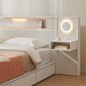 [보루네오] 호텔라인 KC754 편백침대 SS (포켓매트,사이드패널1