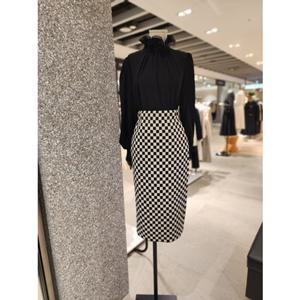 JIGOTT 지고트 JP3E0SK543  체크 니트 스커트