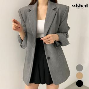 투 버튼 베이직 절개 블레이저 자켓 (WIACJK041)